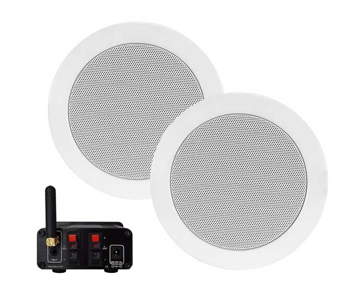 Aquasound Wzmacniacz Bluetooth 50 W z głośnikami Twist Białe (BMN50EASY-TW)